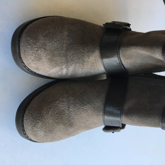 SOLE SOCIETY Kai Brown Suede Bike Boots‎ Buckled 8B - Picture 3 of 9